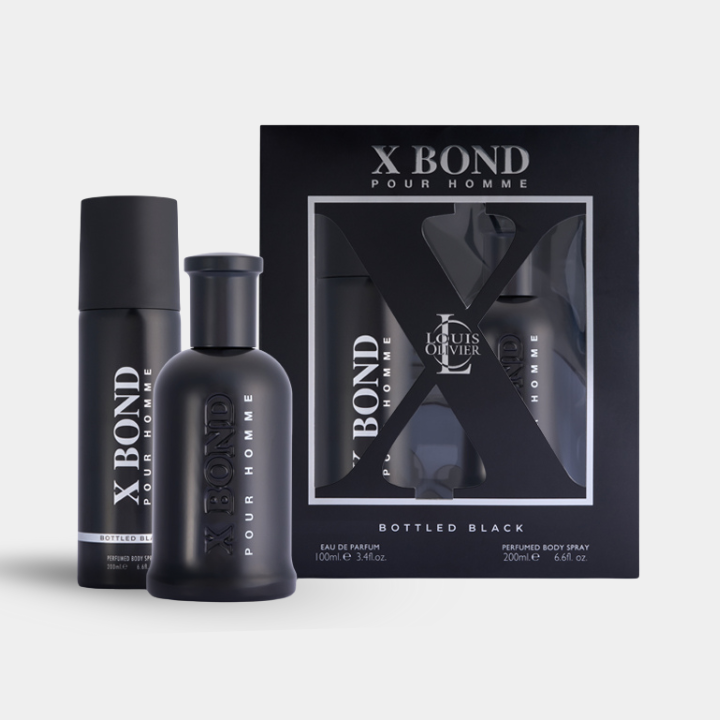 X Bond pour homme perfume bottled  Black Gift Set - House of Perfume India