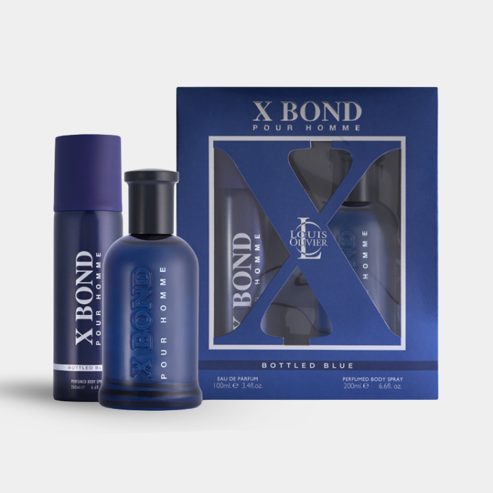 X Bond Pour Homme perfume Bottled Blue Gift set - House of Perfume India