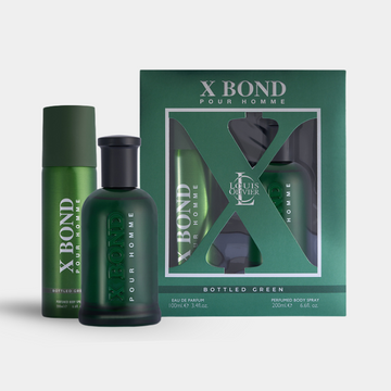 X Bond Pour Homme perfume Bottled Green Gift Set - House of Perfume India