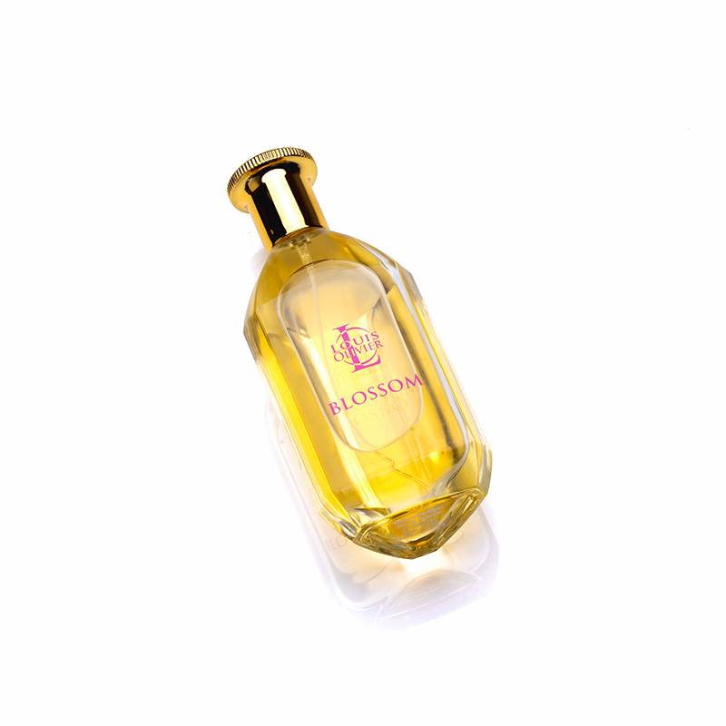 Perfume bottle labeled 'Blossom' on a white background. House Of Perfumes India