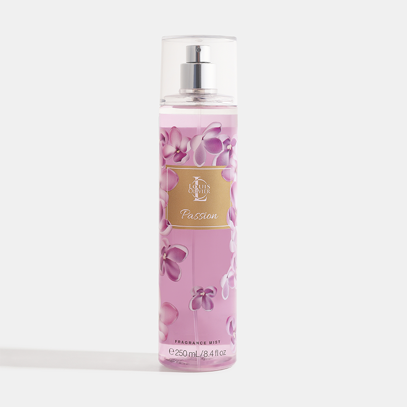 Pink floral spray bottle with a gold label on a white background Blossom-Gift-Set - House Of Perfumes India