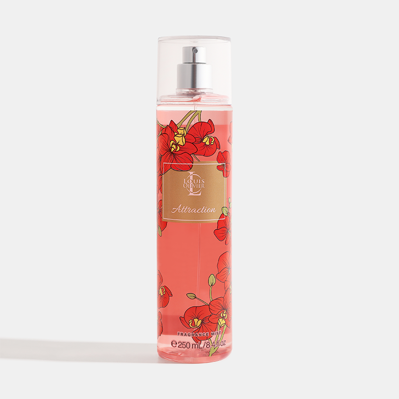 Bottle of perfume with floral design on a white background  Bouquet-Gift-Set House of Perfumes India