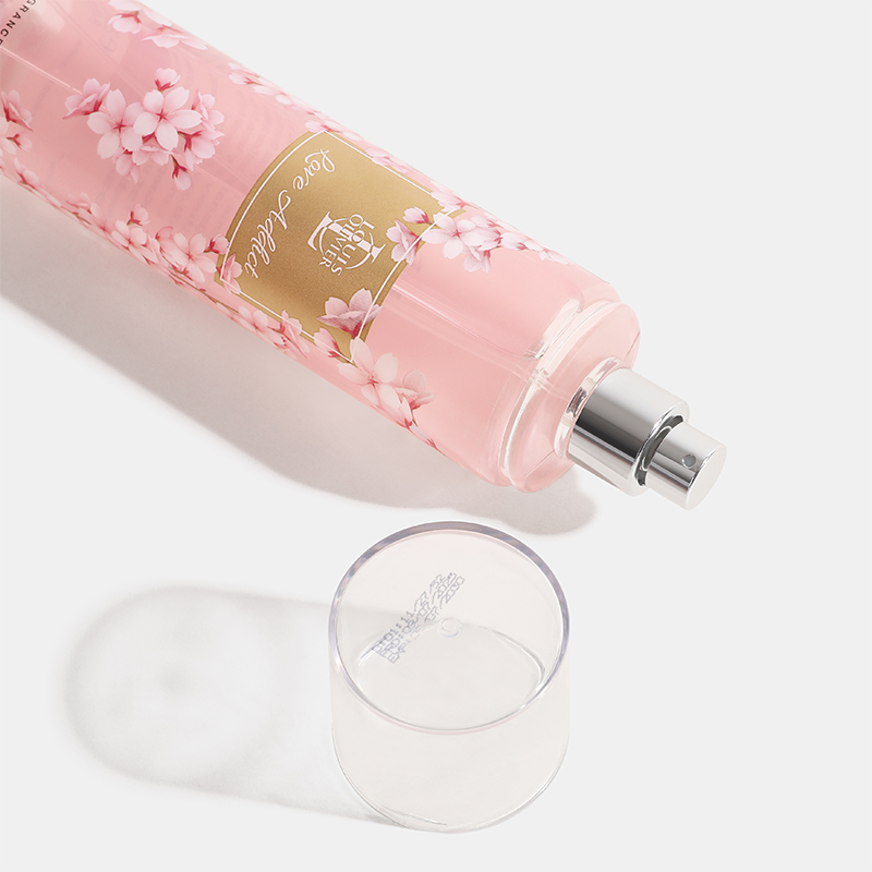 Pink floral-patterned bottle with a gold label on a white background Candy-Gift-Set House of perfumes India
