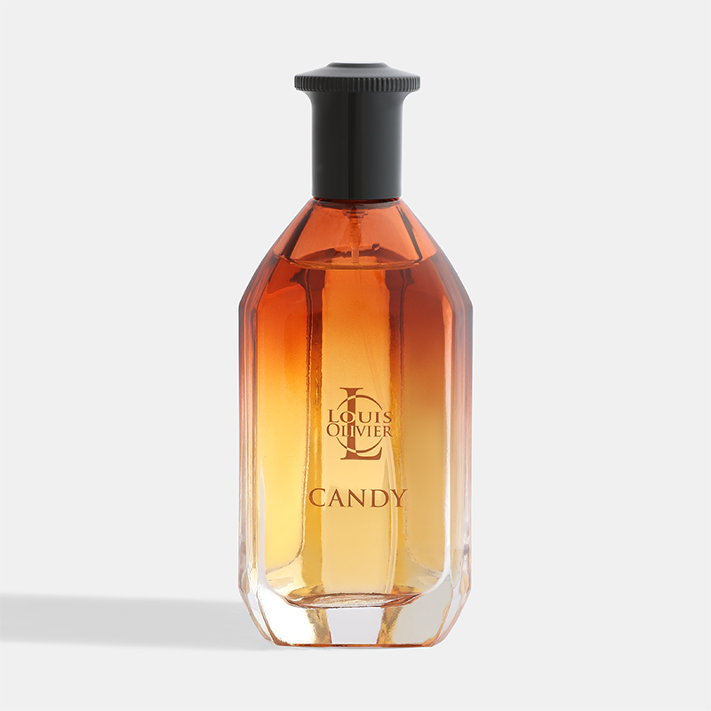 Two perfume bottles and their packaging on a white background Candy-Gift-Set House of perfumes India