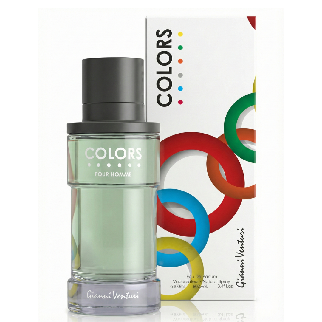 'COLORS'  Perfume bottle and packaging with 