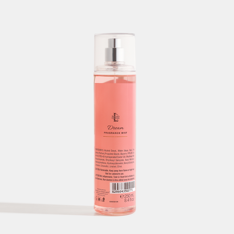 Dream Pink fragrance mist spray bottle on a white background. House Of Perfumes India