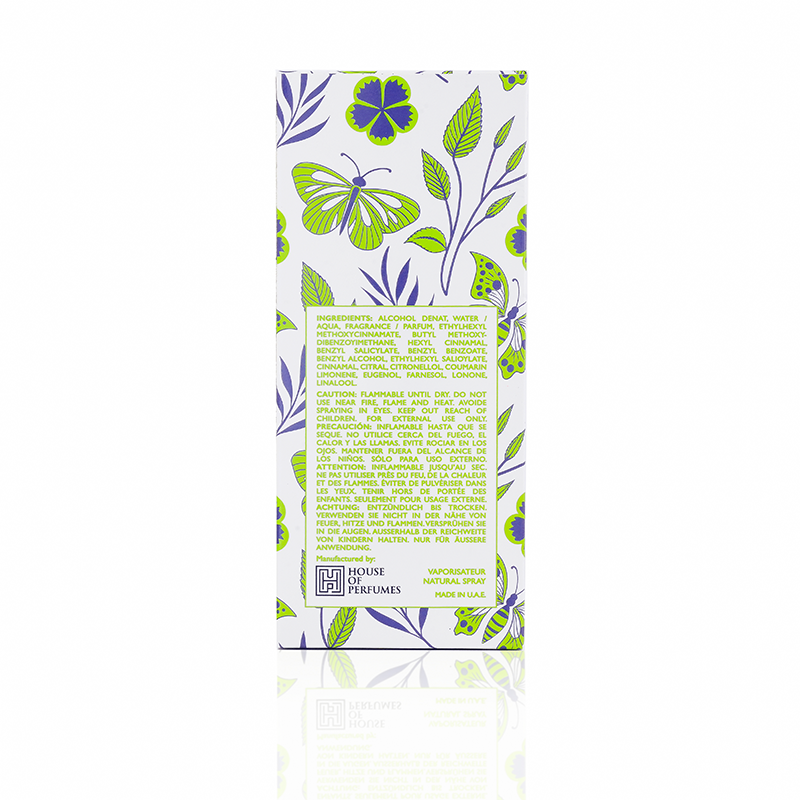 Louis Olivier Gardenia Perfume packaging with butterfly design on a white background