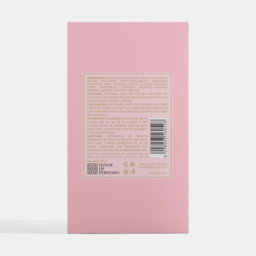 Laya Gold Pink product packaging with text and a barcode on a white background. House Of Perfumes India