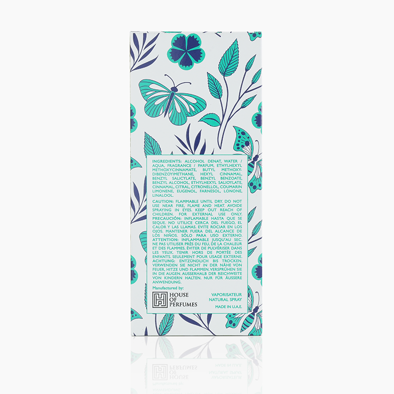 Louis Olivier Passion Product packaging with butterfly design on a white background