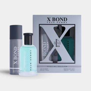 X Bond Pour Homme Special Edition perfume set with two bottles - House of Perfume India