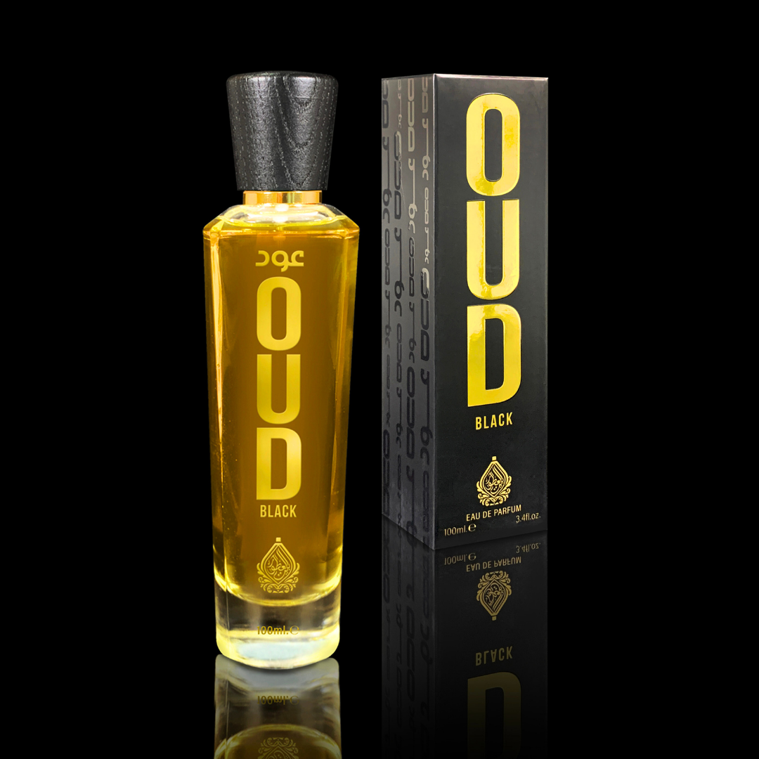 Oud Black perfume bottle with box